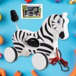 Zebra Pull Along Toy Baby Early Walking Pull Toy Rope Toy for Babies Walking Toy
