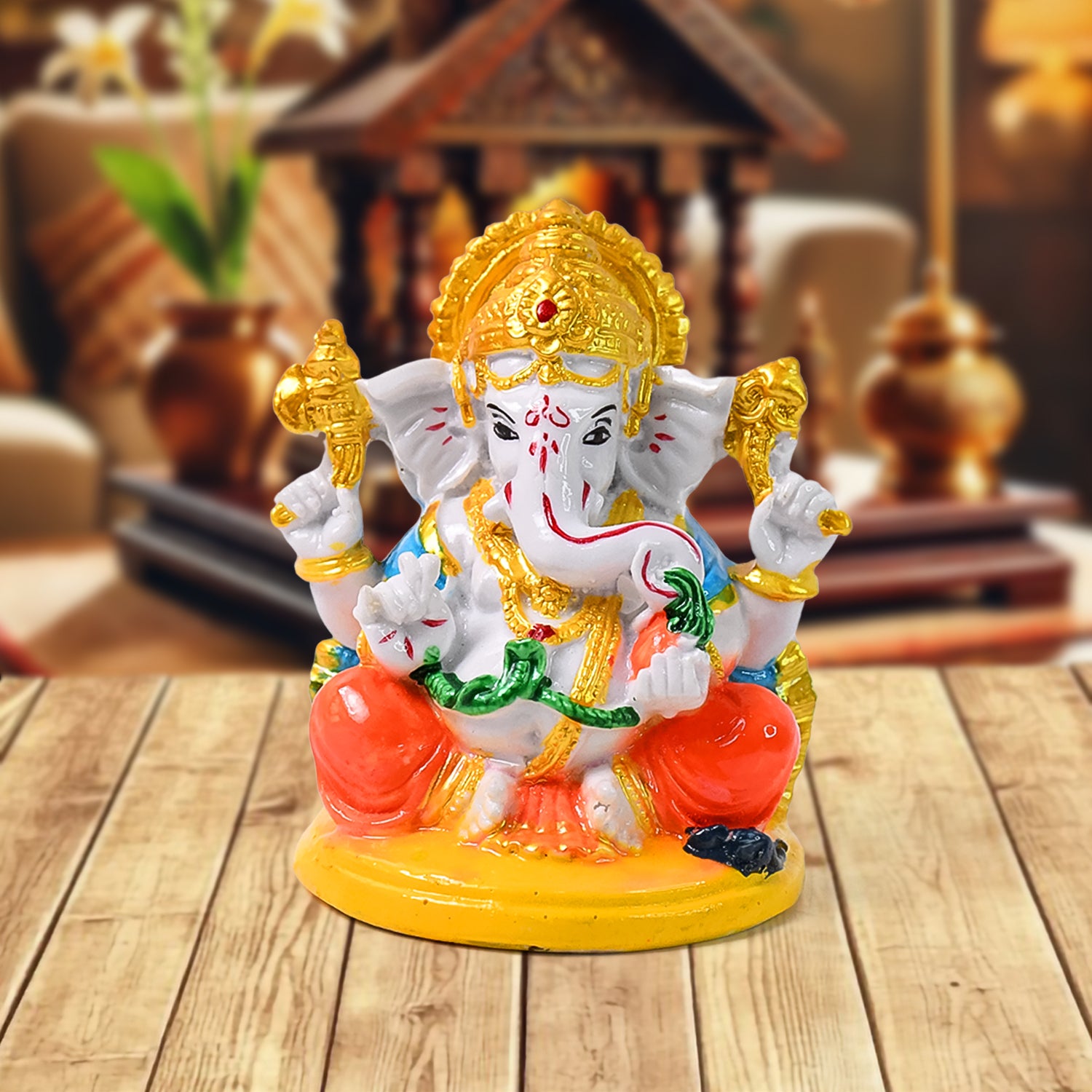 01_fbda86d7-002c-4902-933d-13ab7bc17427 Lord Ganesha Idol / Ganpati Statue / Ganpatii Bappa Showpiece for Gifts (1 Pc) - Image 1
