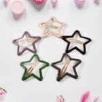 Metal Printed Star Shape Hair Clips (5 Pcs Set) - Image 6