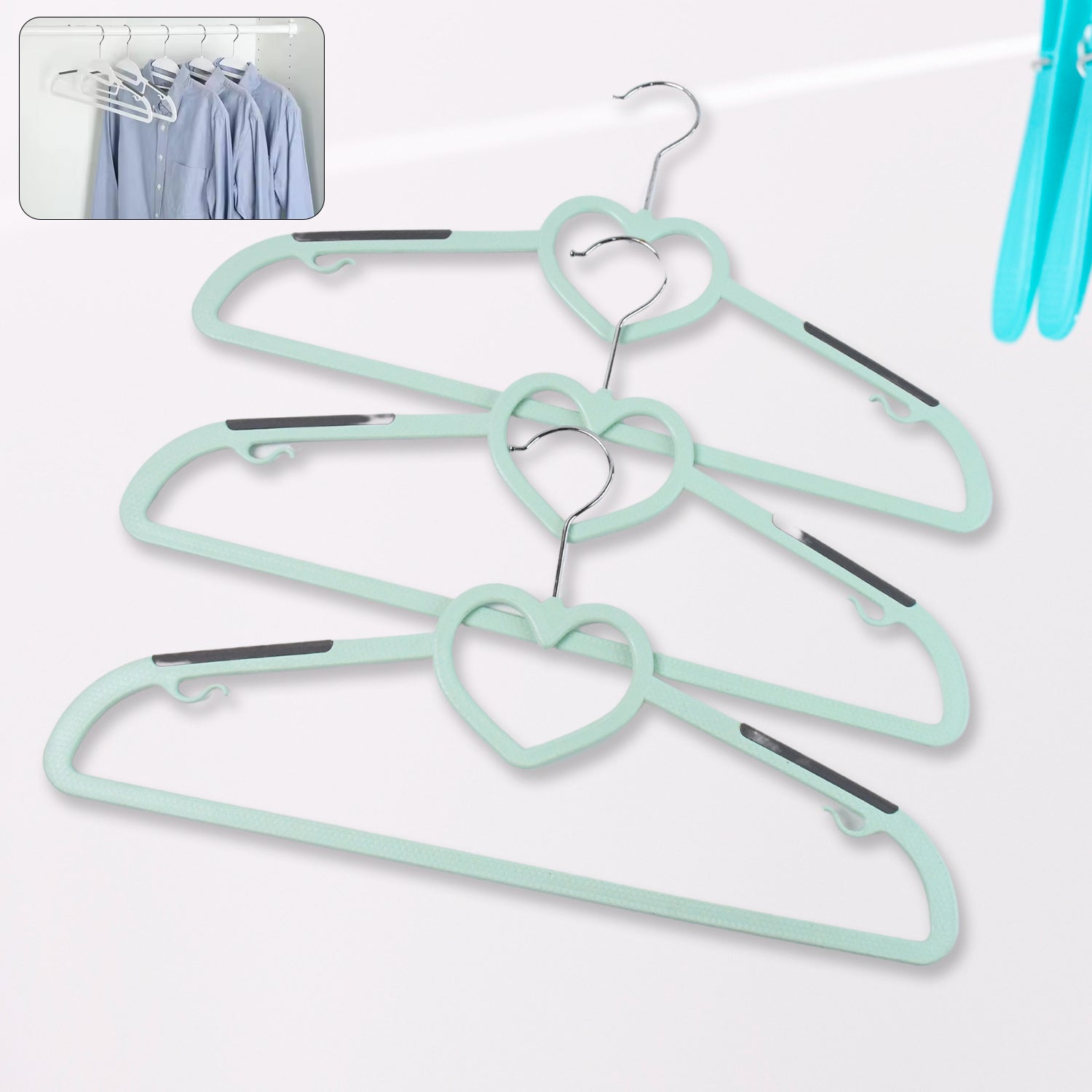 01_fd3e8eb7-9575-4b67-81c5-f2fb93a14d3b Plastic Clothes Hangers, Slim & Durable Space-Saving Hangers (3 Ps) - Image 1