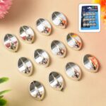 Plastic Multipurpose Wall hanging hook (12 Pcs Set / Mix Design)