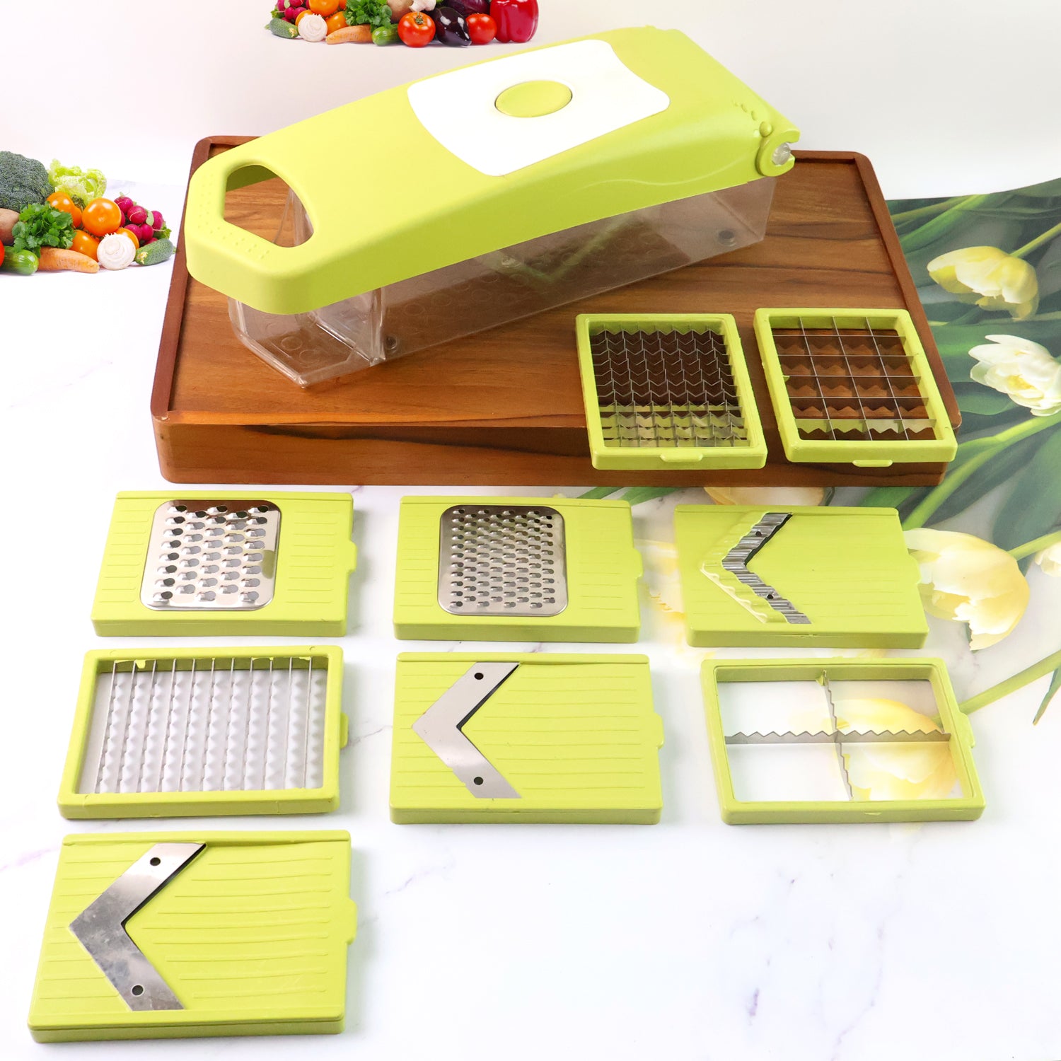 02_0c71c754-437b-40de-962f-2022325d12f2 Premium 9-in-1 Multi-functional Vegetable Cutter - Image 1
