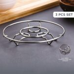 Apex Stainless Steel Wire Hotmate Trivet Stand Set of 3 - Image 6