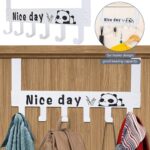 Heavy-Duty Carbon Steel Door Hook Hanger Rack (2 pc / 6 Hook / White) - Image 3