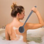 Silicone Back Scrubber Brush with Long Handle (1 Pc) - Image 3