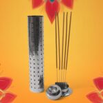 Stainless Steel Agarbatti Stand for Puja (1 Pc) - Image 3