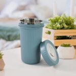 Apex Double Wall Inner Steel Travel Glass (500ml) Approx (1 Pc / Mix Color) - Image 4