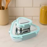 Ganesh Trinity 2-Piece Stainless Steel Triangle Lunch Box Set - Image 6