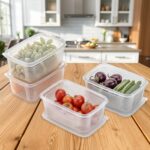 6 Pcs Multipurpose Plastic Food Storage Container Set - Image 6