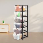6-Layer Modular Plastic Drawer Storage Cabinet - Image 7
