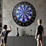 Magnetic Dart Board Game Set with 6 Soft-Tip Darts - Image 6