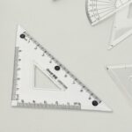 4-Piece Geometry Set, Triangle Ruler Protractor Straight Ruler - Image 3