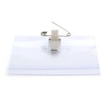 Plastic Transparent cardholders With Pin & Clip 90 mm x 60 mm (50 Pcs Set) - Image 5
