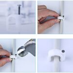 Wire Wall Clips, Plastic Cable Clips Round Wire Pins with Steel Nail (20 Pcs Set) - Image 4