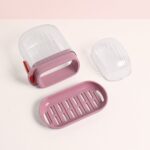 Multipurpose Plastic Soap Dish with Transparent Dust-Proof Lid, Sabudani (1 Pc) - Image 3