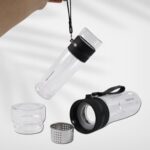 Outdoor Sport Glass Water Bottle With Steel Lid / 500 Ml Approx) - Image 4