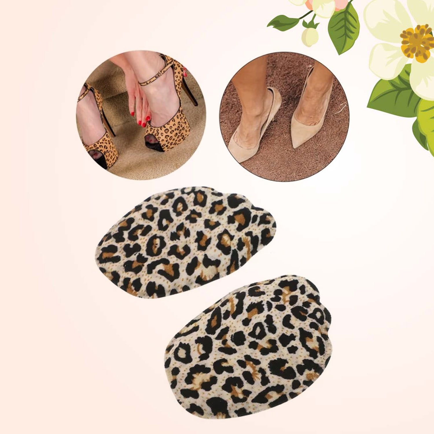 02_9d6e3618-c4c1-4426-8bc9-33535f1d26e9 High Shoe Heel Cushion Inserts Non Slip Prevent Calluses Insole Pads (1 Pair / Mix Design) - Image 1