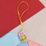 Mini Cartoon Chick-Shaped Push Pop Fidget Toy with Hanging Strap (1 Pc)