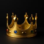 Royal Crown with Colored Gems (1 Pc / Golden & Silver) - Image 6