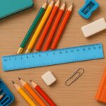 4-Piece Transparent Geometry Instrument Set with Ruler - Image 4