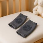 Dark Grey Toddler Wool Knit Leg Warmer (Knee Guard) - Image 6