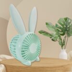 Cute Rabbit USB Desk Fan for Kids & Camping (1 Pc, Plastic, Mist Air) - Image 4