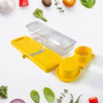 Big Multipurpose Vegetable and Fruit Slicer (Yellow / 1 Pc) - Image 4