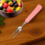 Premium Stainless Steel Fruit Fork Set – 10 Pieces with Soft Non-Slip Handle - Image 4