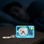 Mini Alarm Clock Keychain – 1PC Portable Quartz Analog Clock Key Ring - Image 4