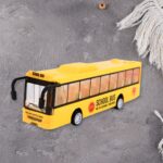Inertia Bus Toys , High Simulation Yellow Fine Details Mini Bus Model Car Toys Prizes for Gift Collections - Image 4