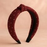 Women's Polka Dot Fabric Knot Hairband – Stylish & Comfortable (1 Pc)