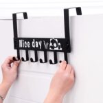 Heavy-Duty Carbon Steel Door Hook Hanger Rack (2 pc / 6 Hook / Black) - Image 4