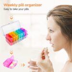Weekly 7 Day Rainbow Color Pill Organizer Box - Image 11