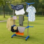 Foldable Stainless Steel Clothes Drying Stand Rack - Image 6