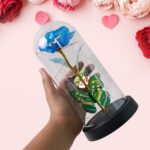 LED-Powered Eternal Rose in plastic Dome (1 Pc / Battery not Included) - Image 6