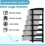 6-Layer Heavy-Duty Plastic Drawer Organizer Cabinet with Stone Texture Drawers - Image 4
