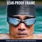 Professional Anti-Fog UV Protection Swimming Goggles with Mirrored Lenses and Earplugs - Image 4