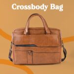 Premium Faux Leather Multipurpose Messenger Briefcase with Shoulder Strap (1 Pc) - Image 3