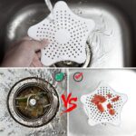 White Silicone Star Shaped Sink Filter Bathroom Hair Catcher Drain Strainers for Basin - Image 3