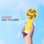 Cute Cartoon Handheld Fan with LED Light (1 Pc) - Image 4
