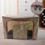 Zippered Closet Storage Box with Lid, With Window (Mix Design & Size / 1 Pc) - Image 3