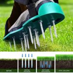 Lawn Aerator Spiked Sandals – Green Studded Garden Grass Shoes (1 Pair) - Image 4