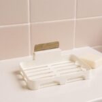 Self-Adhesive Wall Mount Plastic Soap Dish with Drain Slots - Image 4
