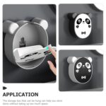 Plastic Cute Panda Soap Box – Wall Mounted Flip-Top Drain Soap Case (1 Pc) - Image 4