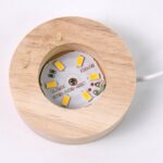 Mela Crystal Ball Night Light Glass Ball Night Lamp with Wood Base - Image 4