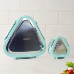 Ganesh Trinity 2-Piece Stainless Steel Triangle Lunch Box Set - Image 7