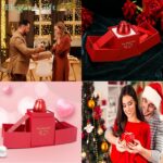 Christmas Gifts for Women Rose Ring Box Jewellery Box Eternal Rose Necklaces Box Wedding Valentine's Day - Image 3