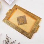 Premium Antique-Style Rajwadi Decorative Serving Tray – 40x26 cm - Image 6
