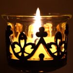 Flower Diwali Candle Holder with Plastic Stand (1 Set) - Image 4