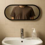 Modern Oval Wall-Mounted Bathroom Mirror (1 Pc) - Image 4